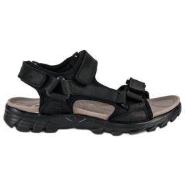 American Club Bequeme amerikanische Sandalen schwarz