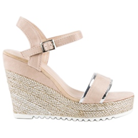 Erynn Bequeme Espadrilles mit Keilabsatz braun
