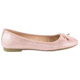 Super Mode Durchbrochene Ballerinas rosa