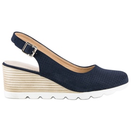 Durchbrochene Vinceza-Pumps blau