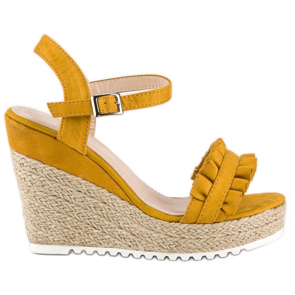 Bello Star Gelbe Espadrilles-Sandalen