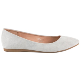 Nio Nio Ballerinas aus Wildleder grau