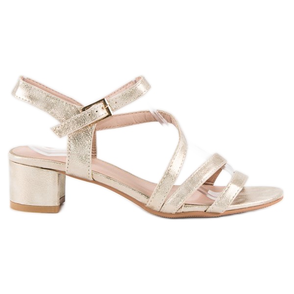 Ideal Shoes Flache Sandalen gelb