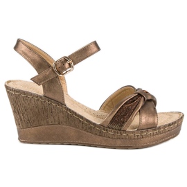 Braune Vinceza-Sandalen