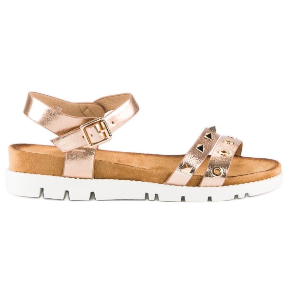 Forever Folie Rosa Sandalen mit Strass