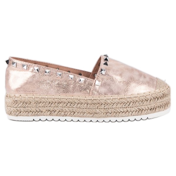 Forever Folie Espadrilles auf der Plattform rosa