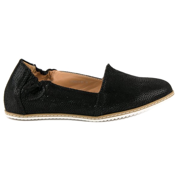 Filippo Schwarze Ballerina mit Muster