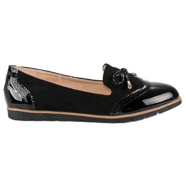 Super Me Lässige schwarze Loafer