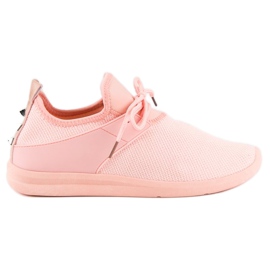 Super Me Sneaker aus rosa Textil