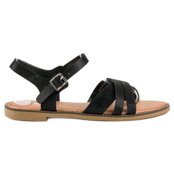Nio Nio Klassische schwarze Sandalen
