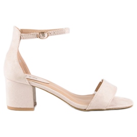 SDS Sandalen mit niedrigem Absatz braun