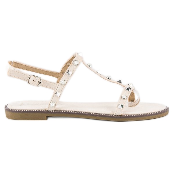 Bestelle Beige Sandalen