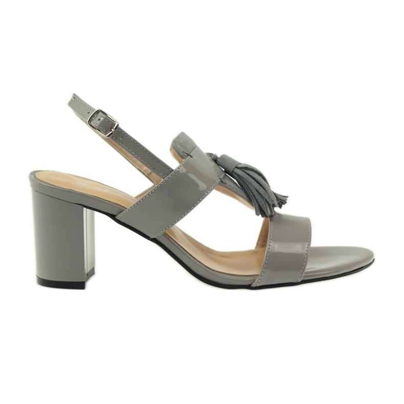 Sagan 53224 graue Sandalen mit Fransen