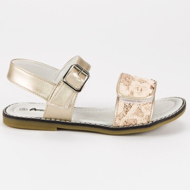 American Club Goldene amerikanische Sandalen