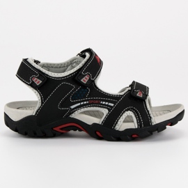 American Club Schwarze amerikanische Sandalen