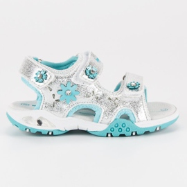 American Club Silberne amerikanische Sandalen grau