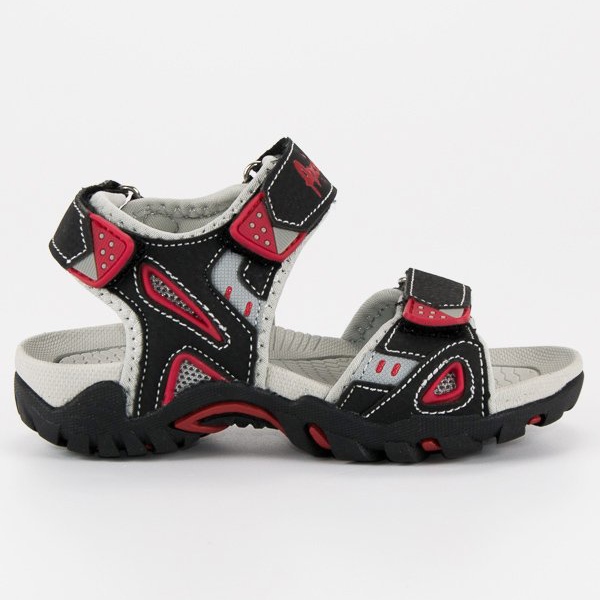 American Club Amerikanische Jungensandalen schwarz