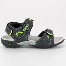 American Club Amerikanische Samt Sandalen grau