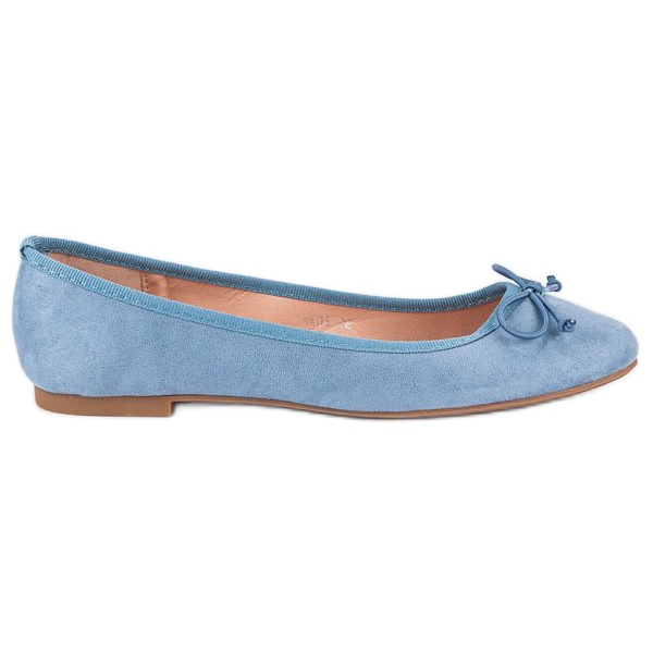 Seastar Ballerinas aus blauem Wildleder
