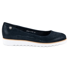 Filippo Ballerinas mit Schlangenmuster marineblau