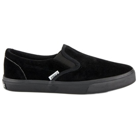 Andy Z Schwarze Wildleder-Slipper