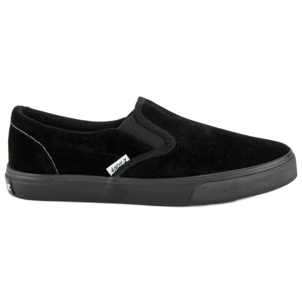 Andy Z Schwarze Wildleder-Slipper