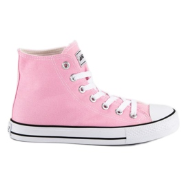 Andy Z Klassische Sneaker über dem Knöchel rosa