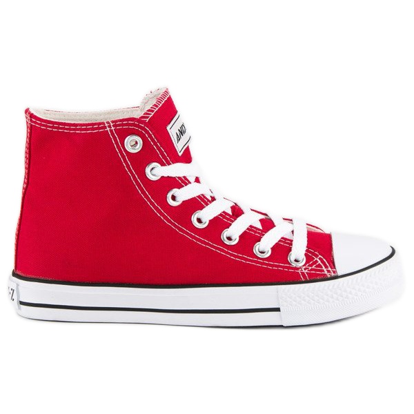 Andy Z Klassische Sneaker über dem Knöchel rot