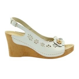 Gregors 648 Keilsandalen weiß