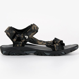 American Club Textile männliche amerikanische Sandalen schwarz