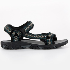American Club Textile männliche amerikanische Sandalen schwarz