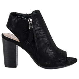 Filippo Schwarze Sandalen mit Obermaterial