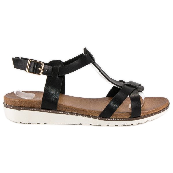 Licean Bequeme Sommersandalen schwarz