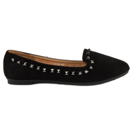 Ch. Creation Schwarze Ballerinas mit Nieten