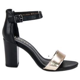 VINCEZA High Heel Sandalen schwarz gelb