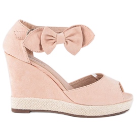 Seastar Espadrilles mit Keilabsatz und Schleife rosa
