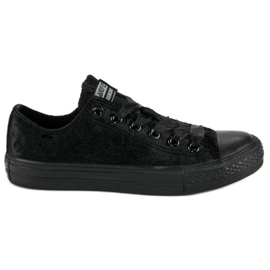 Andy Z Schwarze Velours-Turnschuhe