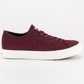 Andy Z Wildleder Burgund Sneakers mehrfarbig rot