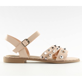 Sandalen auf flacher Sohle rosa 99-19 Pink