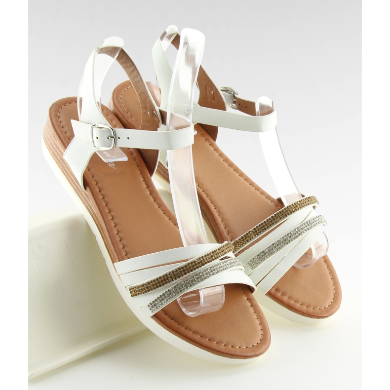 Weiße Sandalen für Damen 620-29 weiß