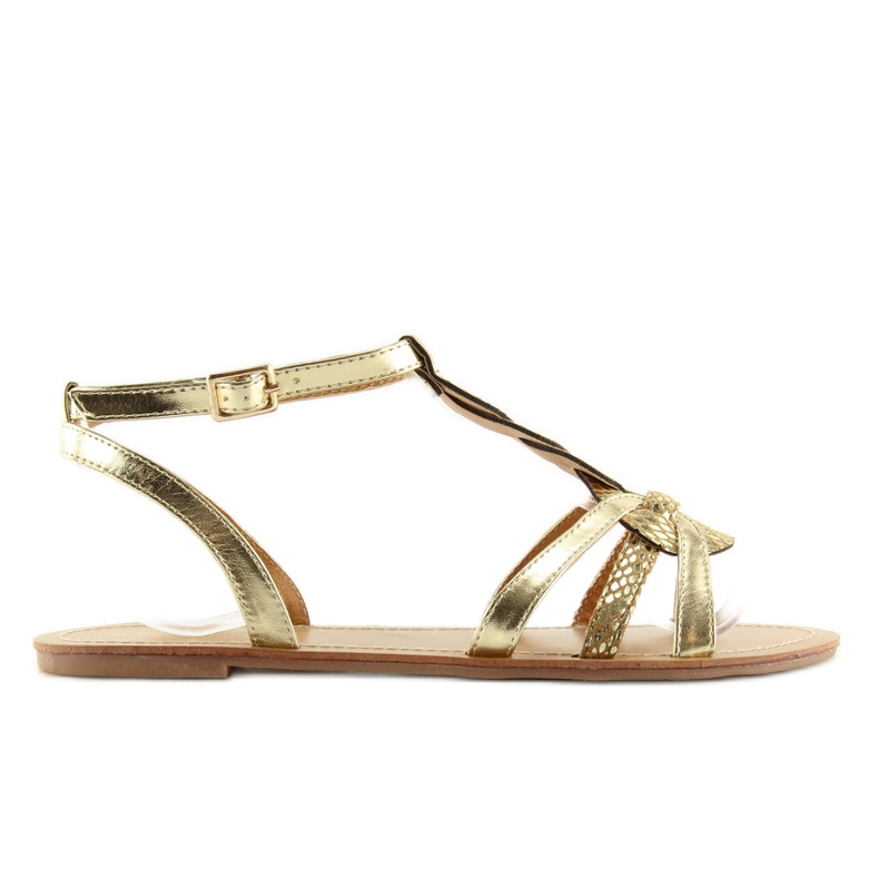 Goldglanz Gold Damen Sandalen 758 Gold golden