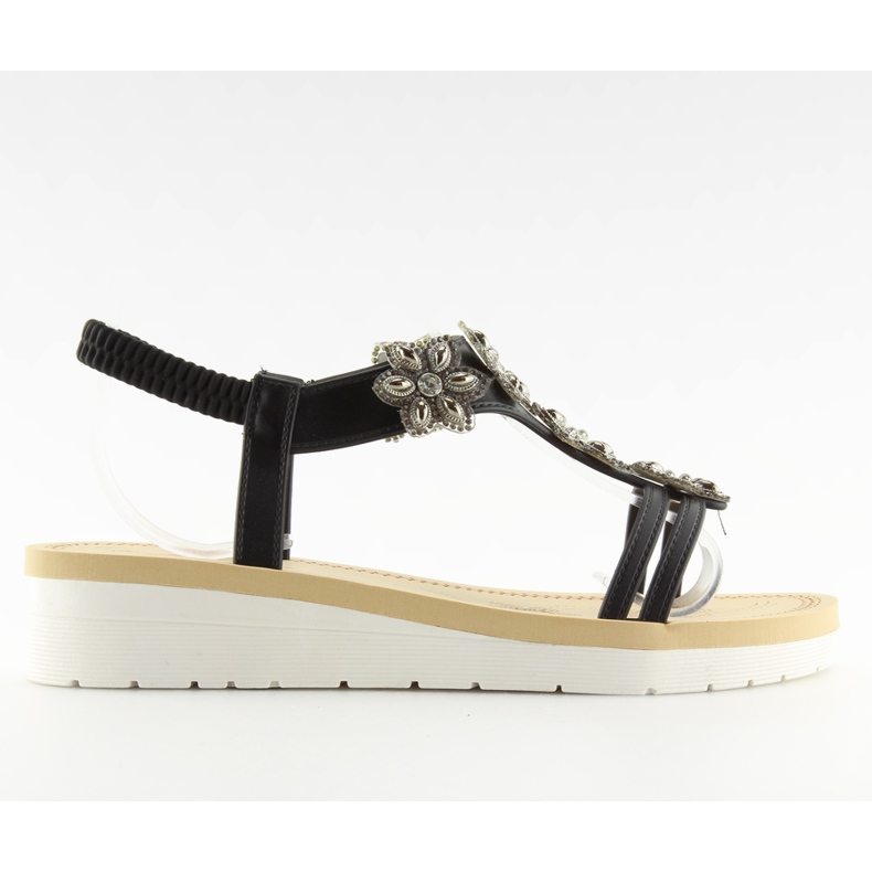 Schwarze Damensandalen sehr bequem 981 Black