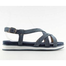 Damensandalen sehr bequem marineblau 1499 Navy navy blau