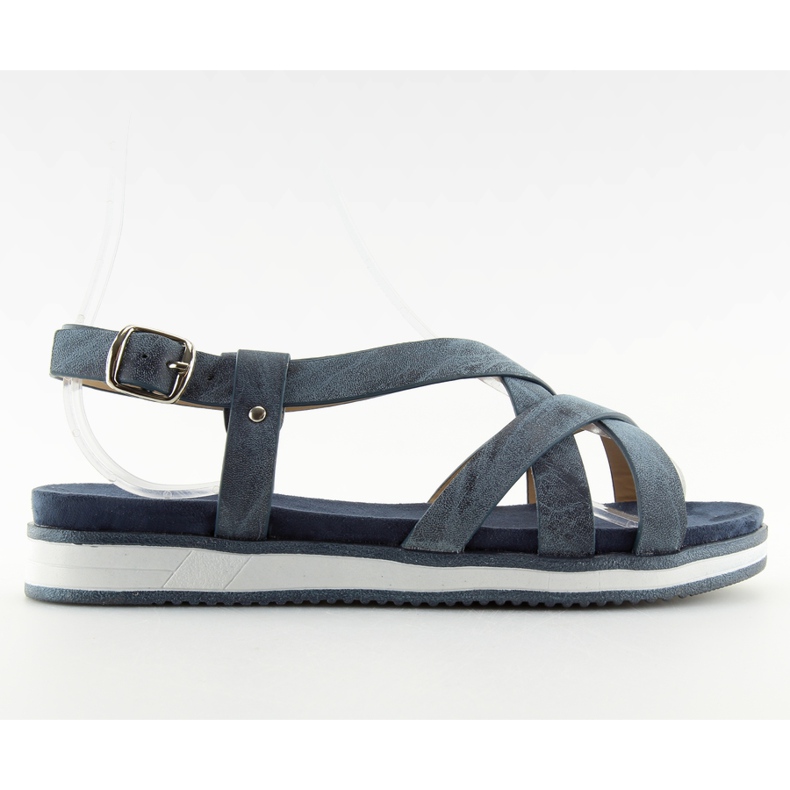 Damensandalen sehr bequem marineblau 1499 Navy navy blau