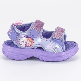 Sandalen mit Klettverschluss, gefroren violett