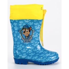 Galoschen mit einem Patrouillenhund welt blau