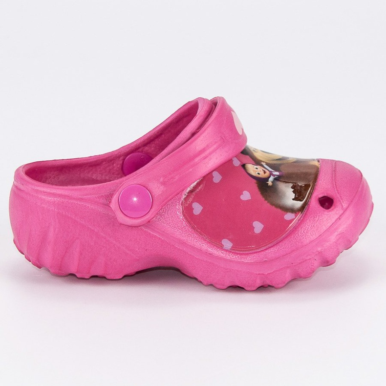 Gummi Pantoffeln Masha und der Bär rosa