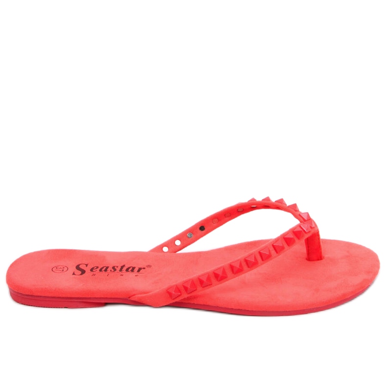 Flip-Flops mit DD26 Red Pyramidennieten rot