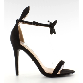 Sandalen an einer Nadel mit Ohren ZJ-15P Schwarz