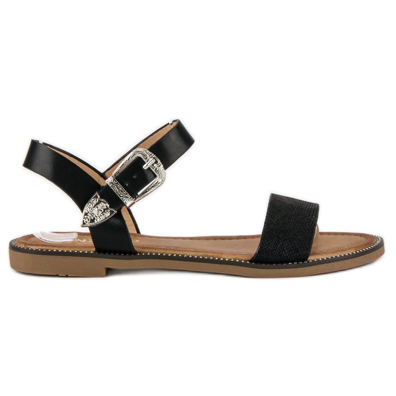 Nio Nio Bequeme flache Sandalen schwarz